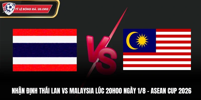Soi Kèo Thái Lan vs Malaysia Lúc 20h00 Ngày 1/8/2026 - ASEAN Cup 2026